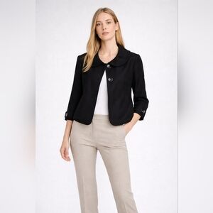 Joseph Ribkoff Black Button-Up Blazer